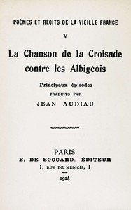 Book cover of "La chanson de la croisade contre les Albigeois"