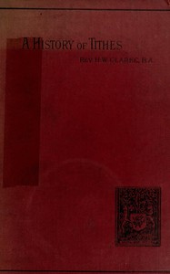 Book cover of "A history of tithes"