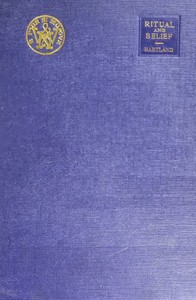 Book cover of "Ritual and belief : $b Studies in the history of religion"