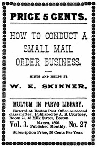 Book cover of "How to conduct a small mail order business"