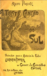 Book cover of "A triste canção do sul (subsidios para a historia do fado)"