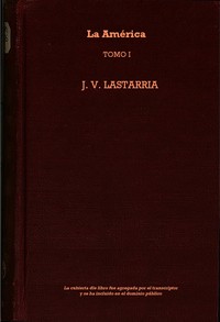 Book cover of "La América, Tomo I"