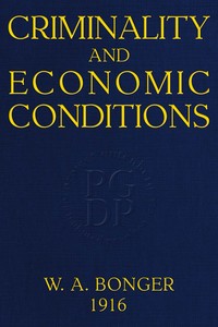 Book cover of "Criminality and economic conditions"