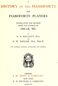 Book cover of "History of the pianoforte and pianoforte players"
