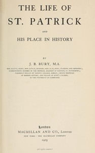 Book cover of "The life of St. Patrick and his place in history"