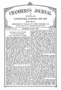 Book cover of "Chambers's Journal of Popular Literature, Science, and Art, fifth series, no. 127, vol. III, June 5, 1886"