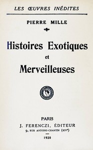 Book cover of "Histoires exotiques et merveilleuses"