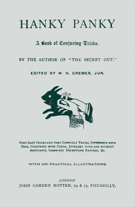 Book cover of "Hanky Panky : $b A book of conjuring tricks"