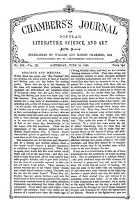 Book cover of "Chambers's Journal of Popular Literature, Science, and Art, fifth series, no. 129, vol. III, June 19, 1886"