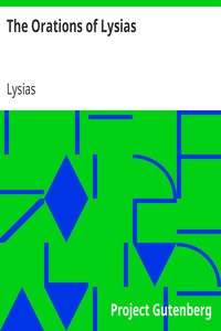 Book cover of "The Orations of Lysias"