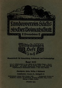 Book cover of "Landesverein Sächsischer Heimatschutz — Mitteilungen Band XIII, Heft 5-6 : Monatsschrift für Heimatschutz, Volkskunde und Denkmalpflege"