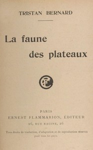 Book cover of "La faune des plateaux"