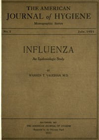 Book cover of "Influenza : An epidemiologic study"