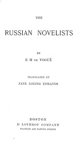 Book cover of "The Russian novelists"