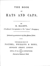 Book cover of "The book of hats and caps"
