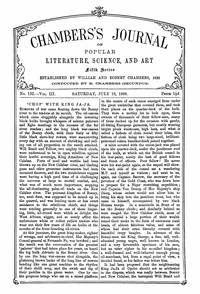 Book cover of "Chambers's Journal of Popular Literature, Science, and Art, fifth series, no. 132, vol. III, July 10, 1886"
