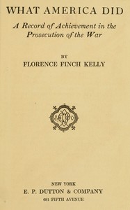 Book cover of "What America did : $b A record of achievement in the prosecution of the war"