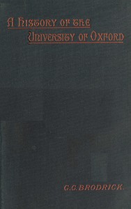 Book cover of "A history of the University of Oxford"