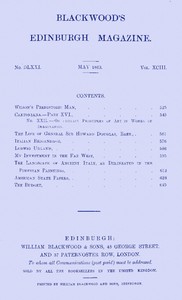 Book cover of "Blackwood's Edinburgh magazine, Vol. 93, No. 571, May, 1863"