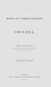 Book cover of "On the mode of communication of cholera"