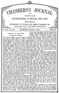 Book cover of "Chambers's Journal of Popular Literature, Science, and Art, fifth series, no. 136, vol. III, August 7, 1886"