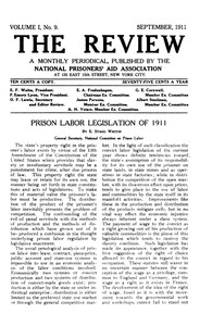 Book cover of "The Review, Volume I, No. 9, September 1911"