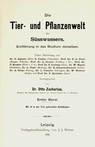 Book cover of "Die Tier- und Pflanzenwelt des Süsswassers. Erster Band."