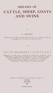 Book cover of "Diseases of cattle, sheep, goats and swine"