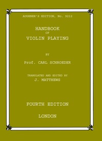 Book cover of "Handbook of violin playing"