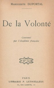 Book cover of "De la volonté"