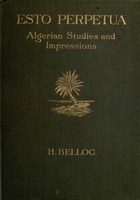 Book cover of "Esto perpetua : $b Algerian studies and impressions"
