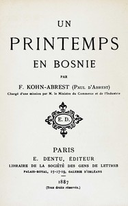 Book cover of "Un printemps en Bosnie"