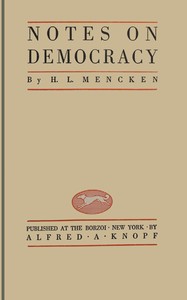 Book cover of "Notes on democracy"