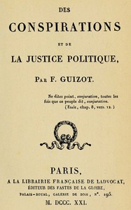 Book cover of "Des conspirations et de la justice politique"
