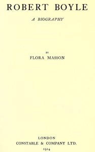 Book cover of "Robert Boyle : $b A biography"