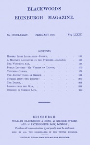 Book cover of "Blackwood's Edinburgh Magazine, Vol. 79, No. 484, February, 1856"