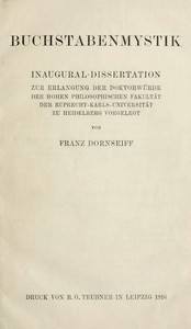Book cover of "Buchstabenmystik"