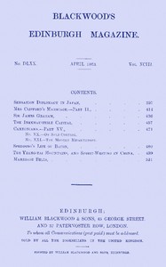 Book cover of "Blackwood's Edinburgh Magazine, Vol. 93, No. 570, April, 1863"