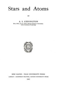 Book cover of "Stars and atoms"