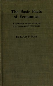 Book cover of "The basic facts of economics : A common-sense primer for advanced students"