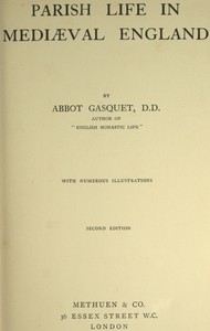 Book cover of "Parish life in mediæval England"