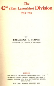 Book cover of "The 42nd (East Lancashire) Division 1914-1918"