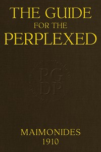 Book cover of "The guide for the perplexed"