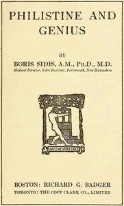 Book cover of "Philistine and genius"