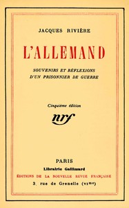 Book cover of "L'Allemand : $b souvenirs et réflexions d'un prisonnier de guerre"