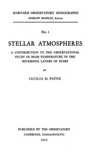 Book cover of "Stellar atmospheres : $b A contribution to the observational study of high temperature in the reversing layers of stars"