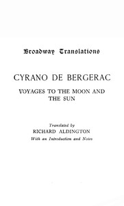 Book cover of "Voyages to the Moon and the Sun"