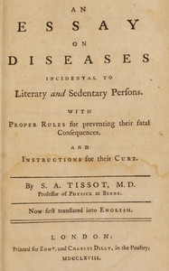 Book cover of "An essay on diseases incidental to literary and sedentary persons : With proper rules for preventing their fatal consequences. And instructions for their cure"