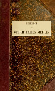 Book cover of "Lehrbuch der Gerichtlichen Medicin"