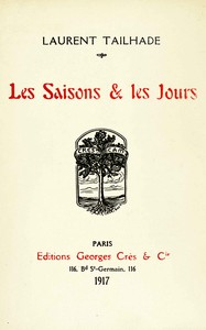 Book cover of "Les saisons & les jours"